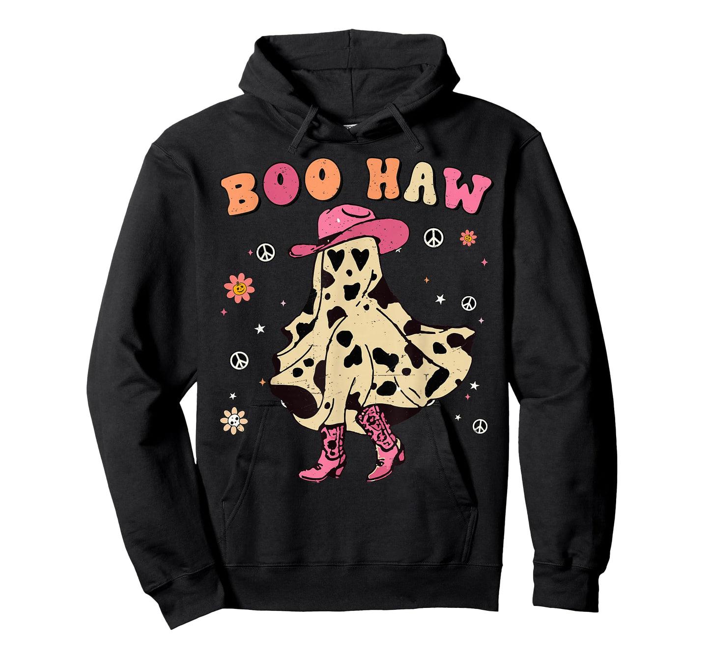 Girl Boo-Haw Cute Ghost Cowgirl Halloween Costume Toddler T-Shirt