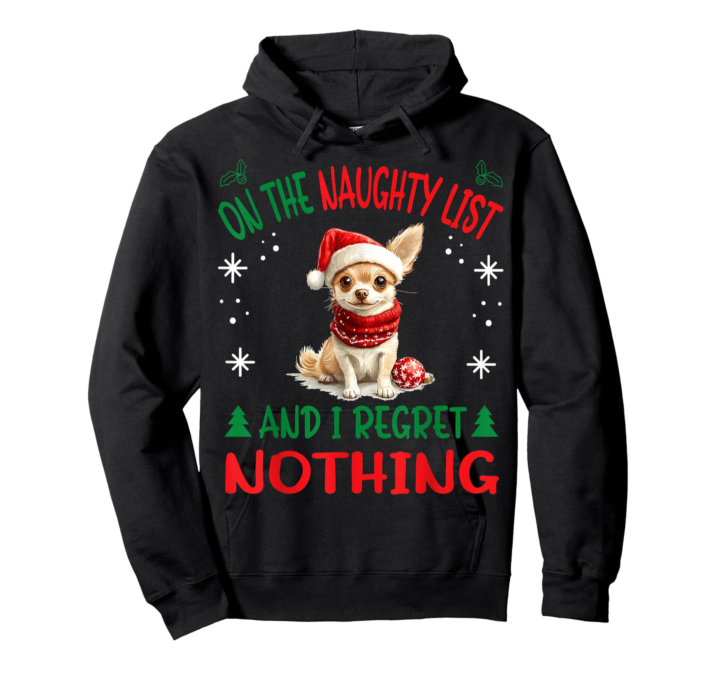 Cute Chihuahua Chiwawa dog Dog Christmas On The Naughty List T-Shirt