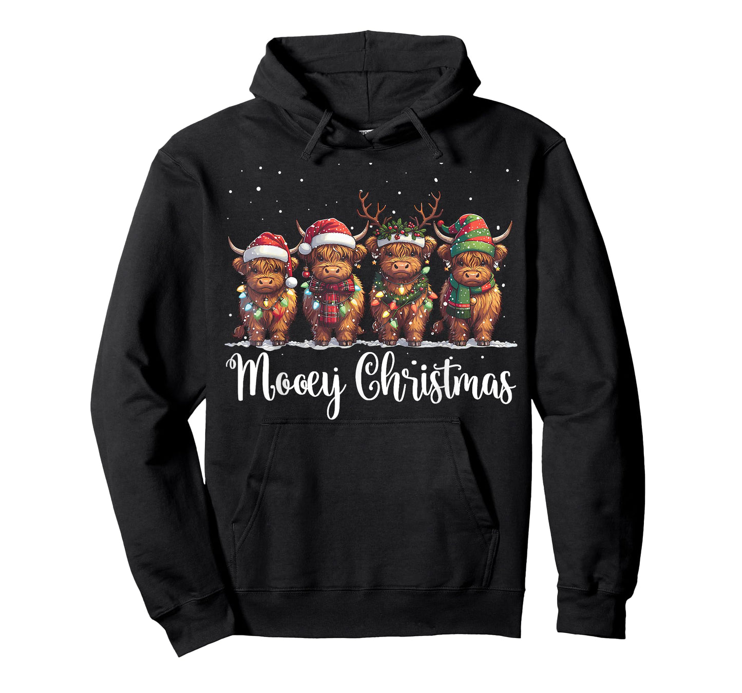 Mooey Christmas Cowgirl Xmas Funny Western Christmas Cow T-Shirt