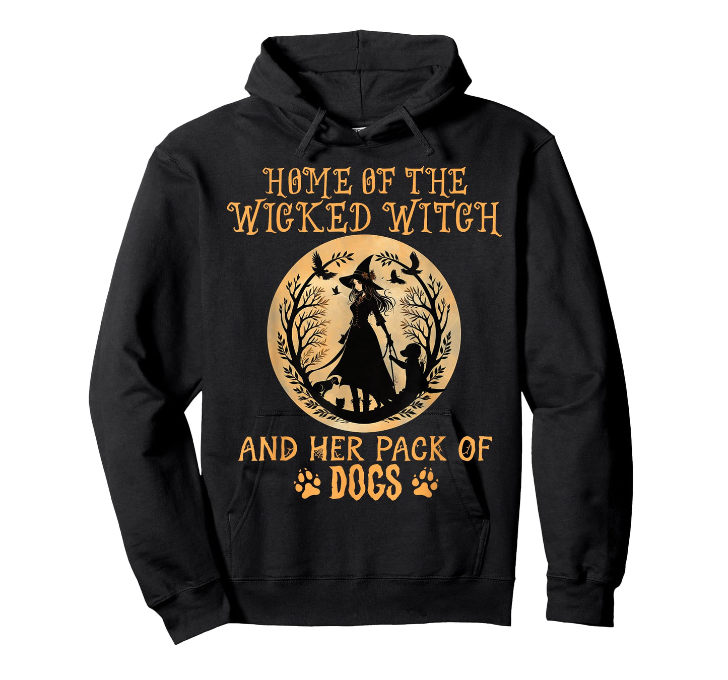 Home of the wicked witch and her pack of dog funny Halloween T-Shirt