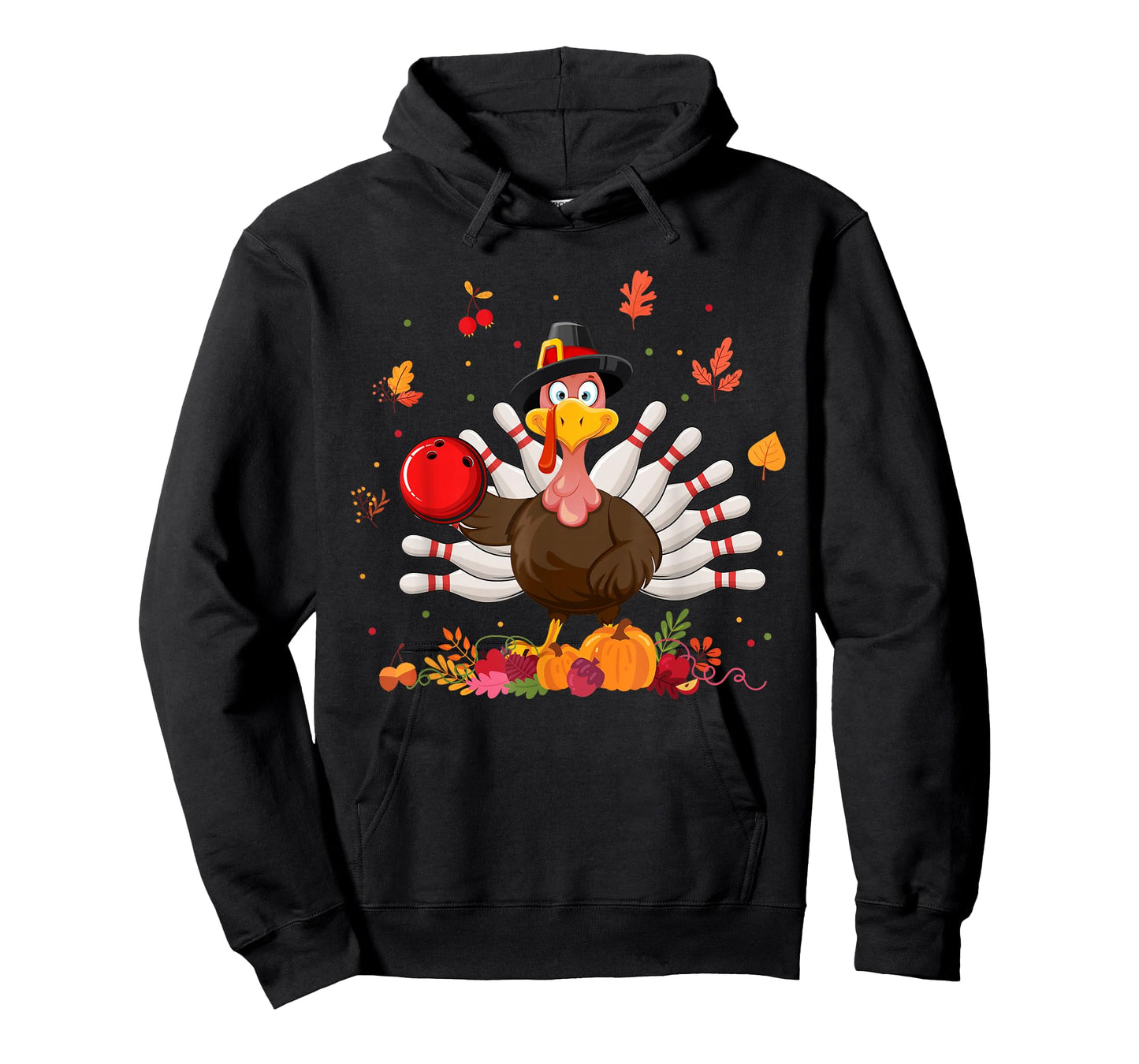 Happy Thanksgiving Turkey Bowling Lover Fall Turkey Autumn T-Shirt