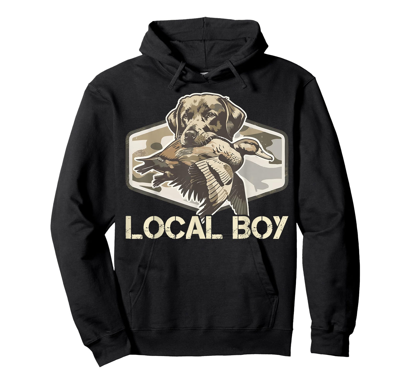 Camo Southern Local Boy Duck Hunting Black Lab Outdoor Men T-Shirt