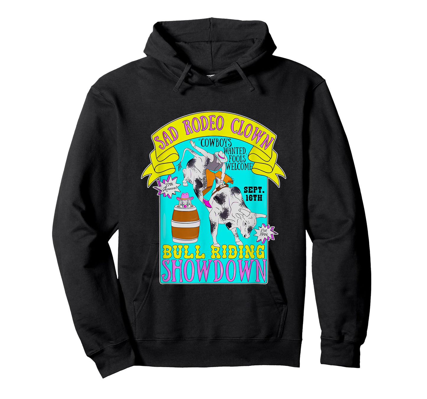 Sad Rodeo Clown Bull Riding Showdown Cowboy Quote T-Shirt
