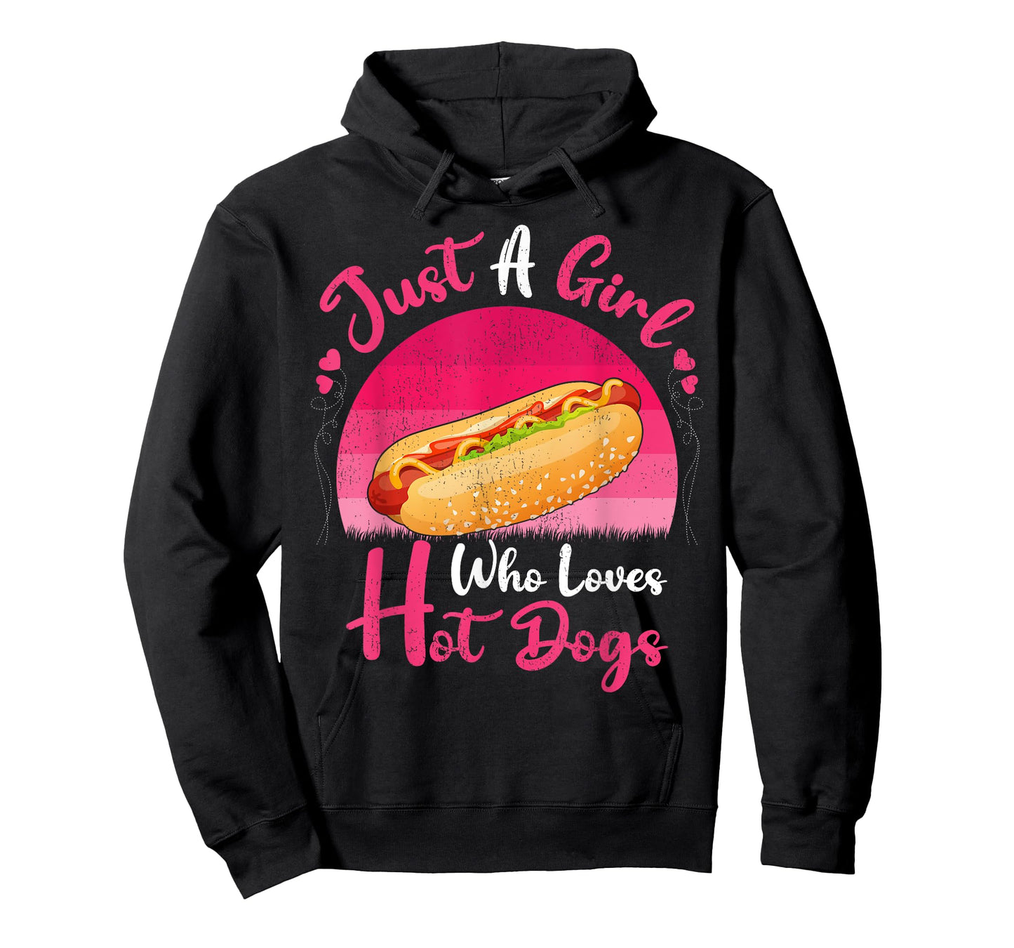 Vintage Hot Dog Food Lover Just A Girl Who Loves Hot Dogs T-Shirt
