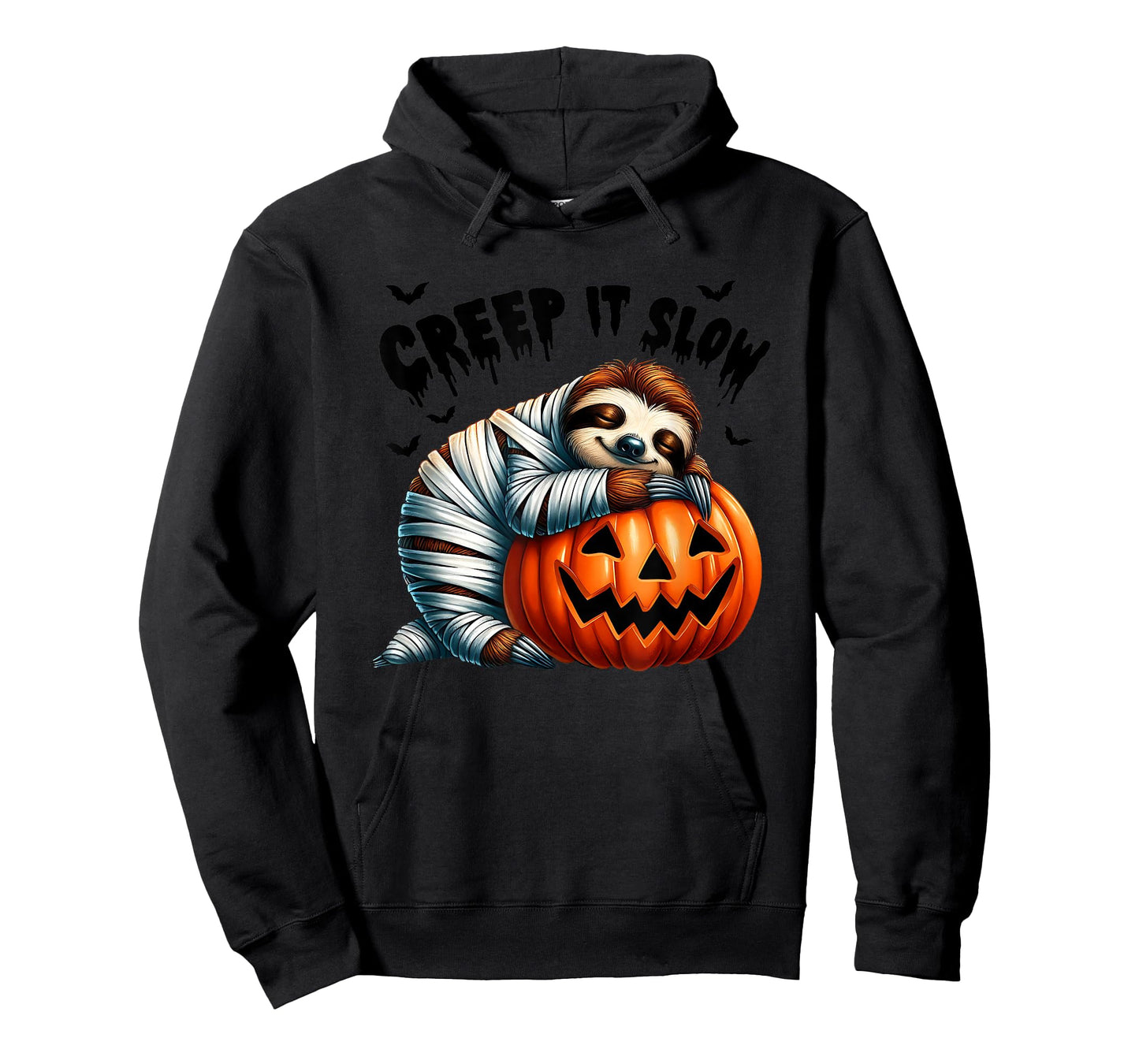 Creep It Slow Cute Sloth Mummy Jack O Lantern Halloween T-Shirt