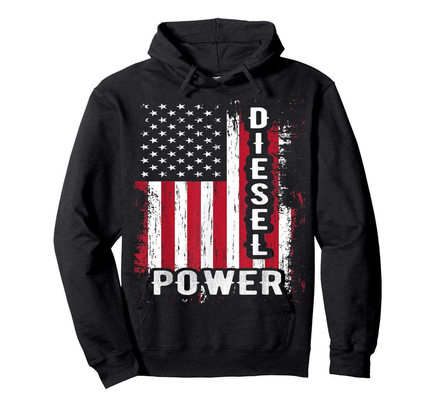 Patriotic American Flag Diesel Mechanic Diesel Power Flag Women Kids Men T-Shirt