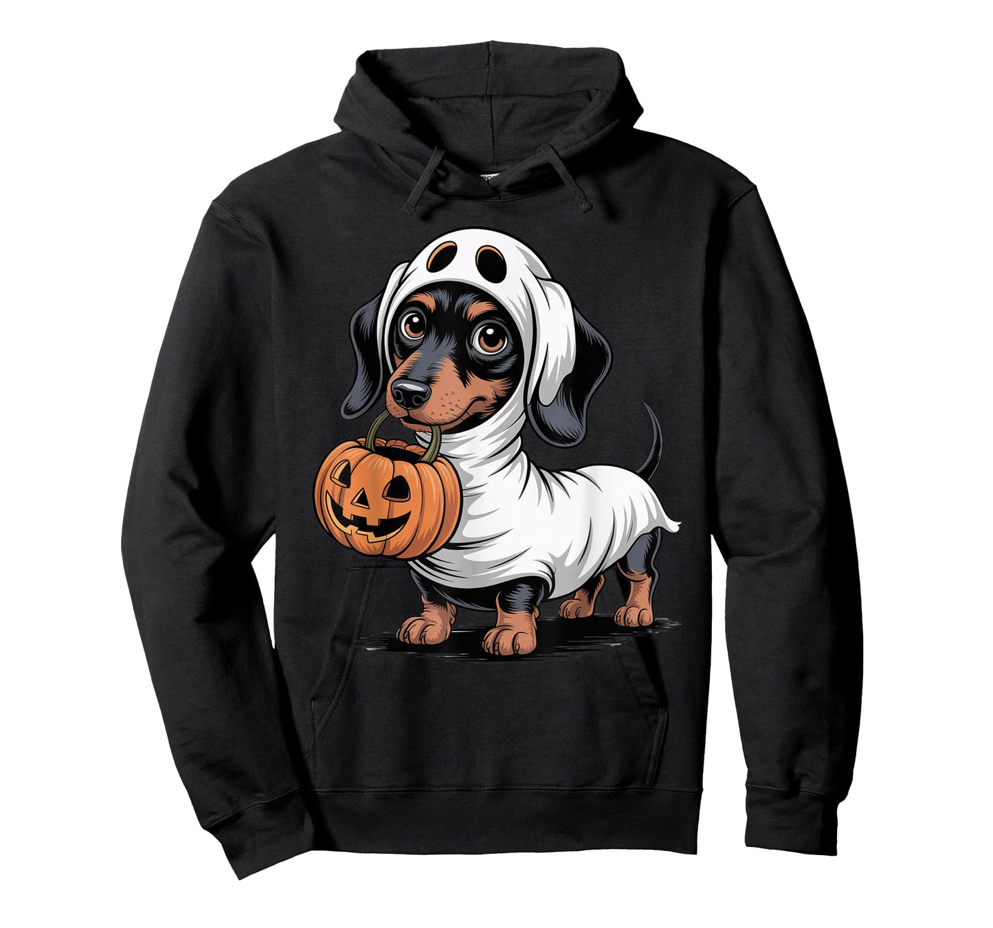 Cute Dachshund Ghost Pumpkin Sausage Dog Halloween Costume T-Shirt