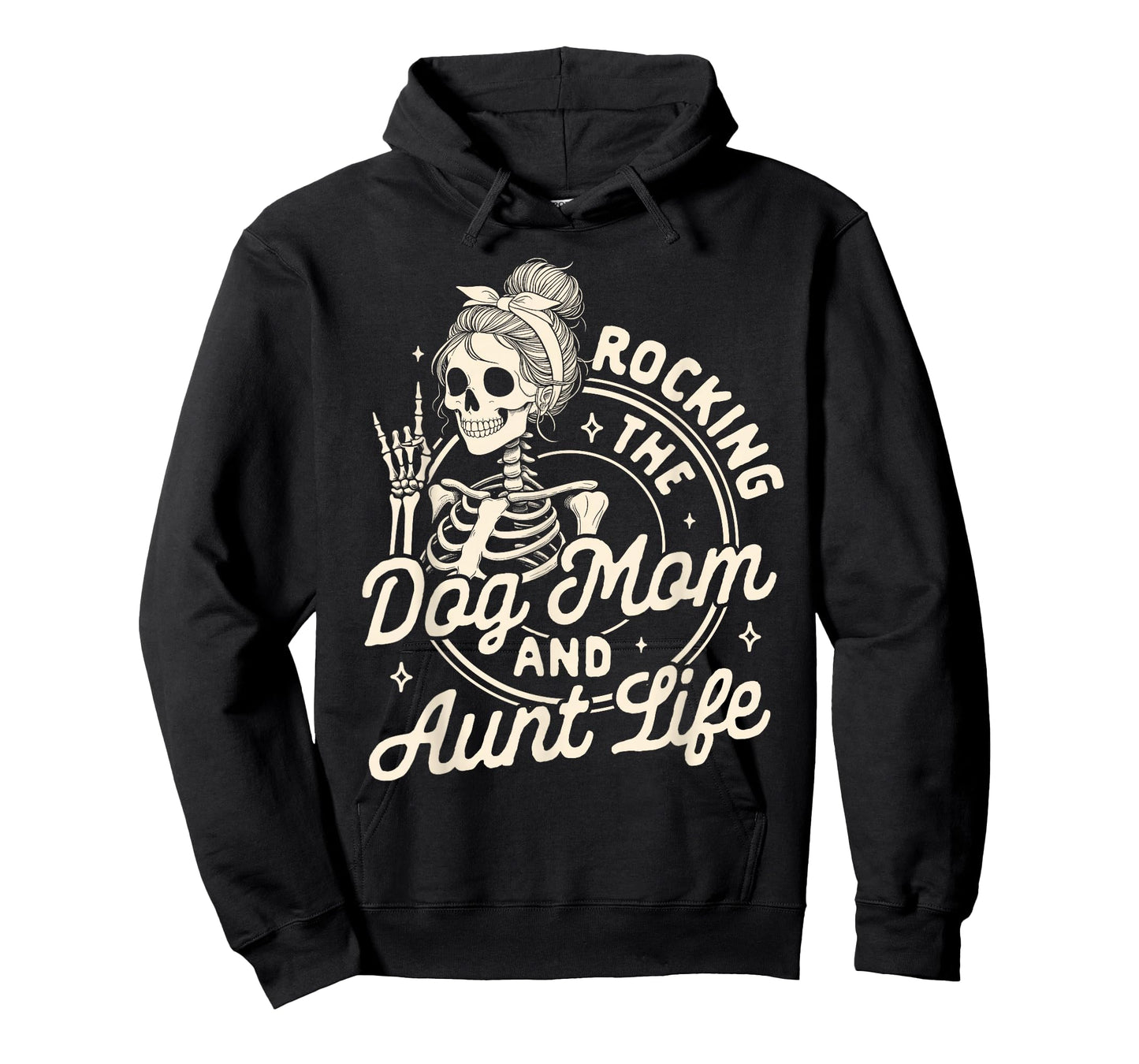 Dog Mama Fur Mama Skeleton Rocking The Dog Mom & Aunt Life T-Shirt