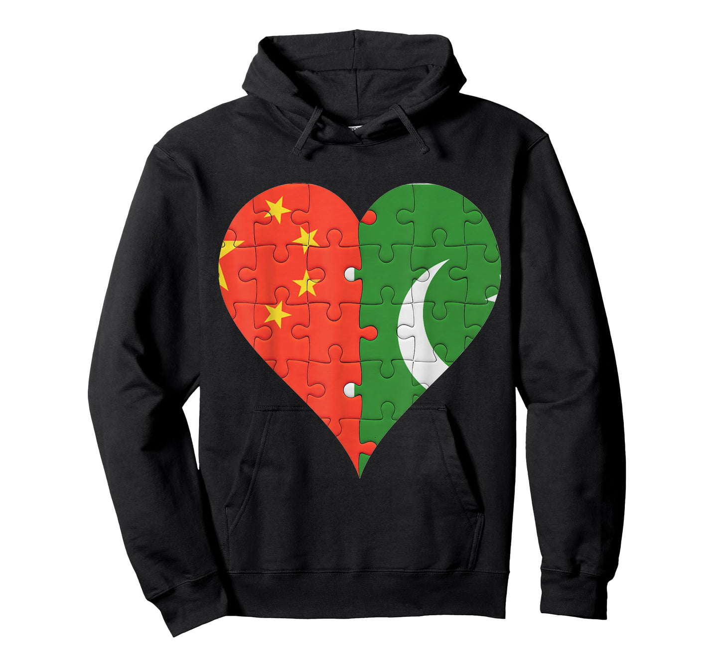 Chinese Pakistani Flag Heart T-Shirt