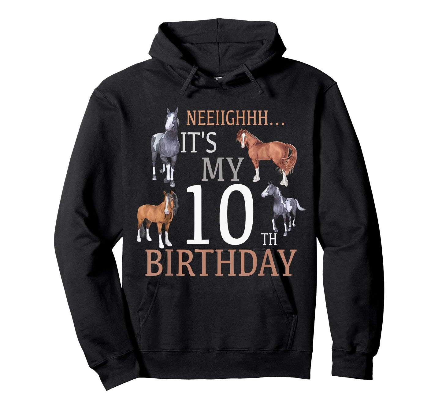 Its My 10th Birthday Shirt Horse Lover 10 Year Old Birthday T-Shirt