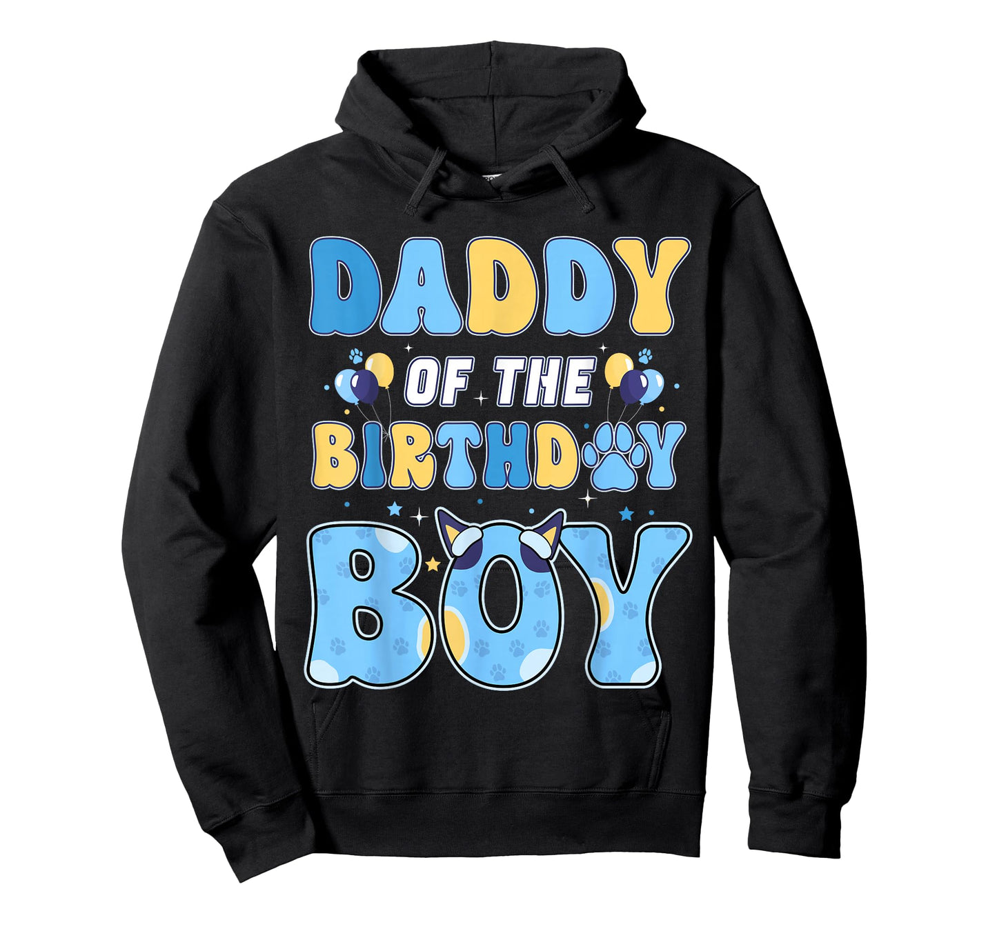 Daddy of The Birthday Boy Family Blue Dog Fun Birthday Party T-Shirt
