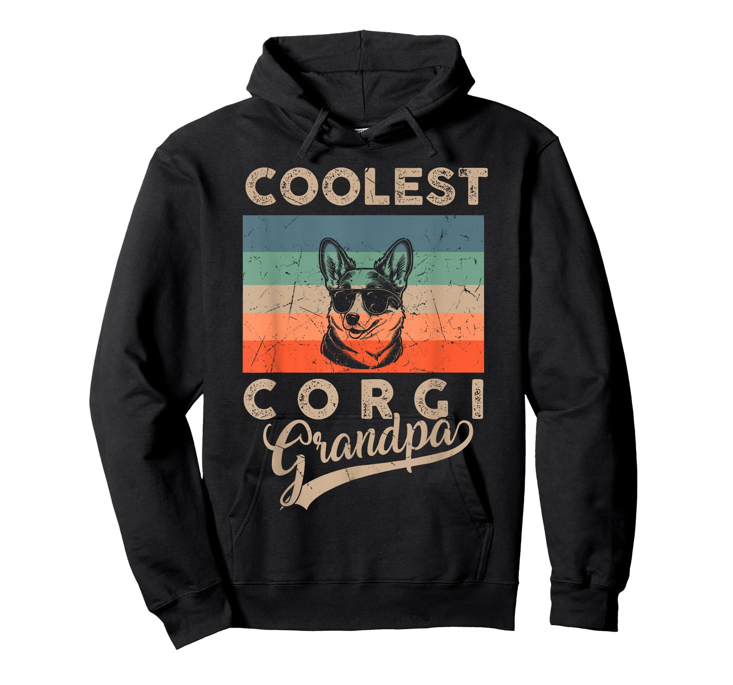 Coolest Corgi Grandpa Gifts for Men Funny Dog Grandpa Retro T-Shirt