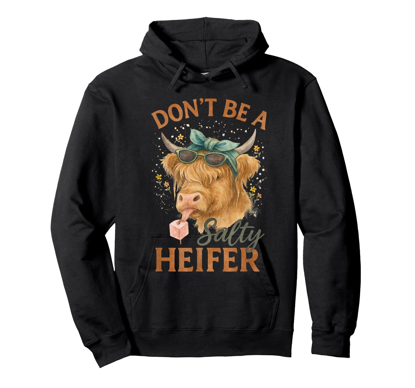Don't Be A Salty Heifer Funny Highland Cow T-Shirt