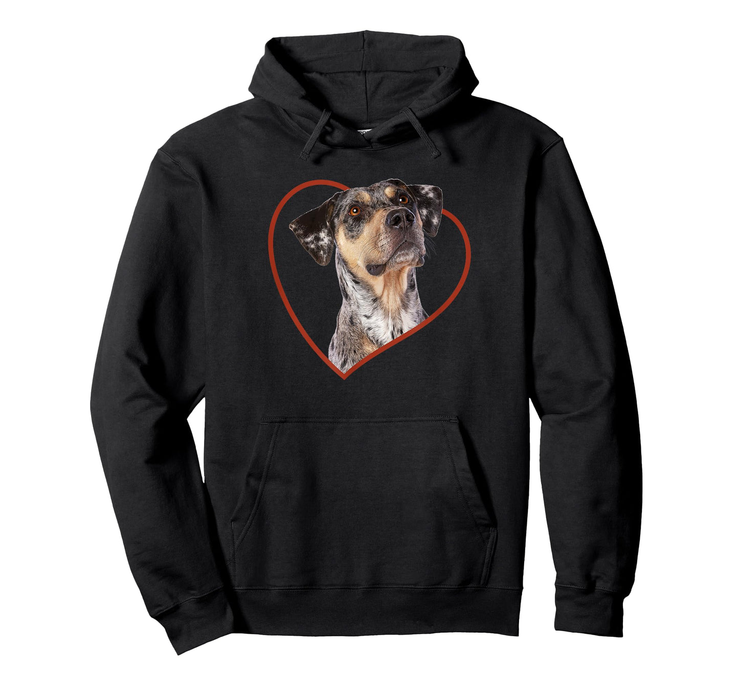 Louisiana Catahoula Leopard Dog Portrait Heart T-Shirt