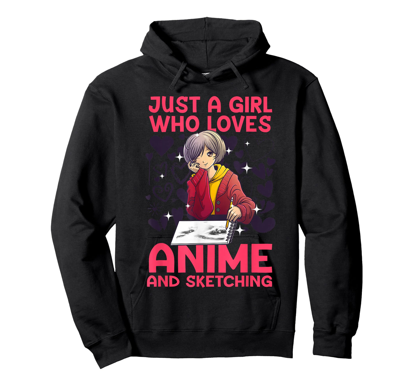 Anime Art for Women Teen Girl Anime Merch Sketch Anime Lover T-Shirt