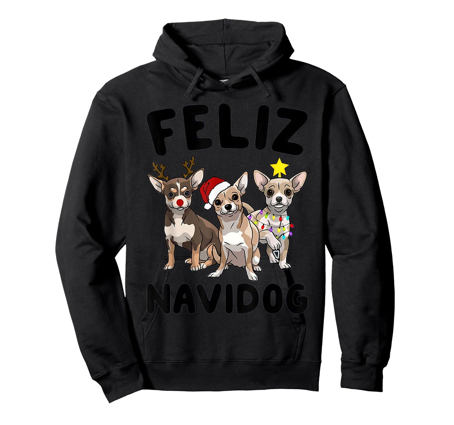 Funny Feliz Navidog Chihuahua dog lover gift Christmas Men Women Kids T-Shirt