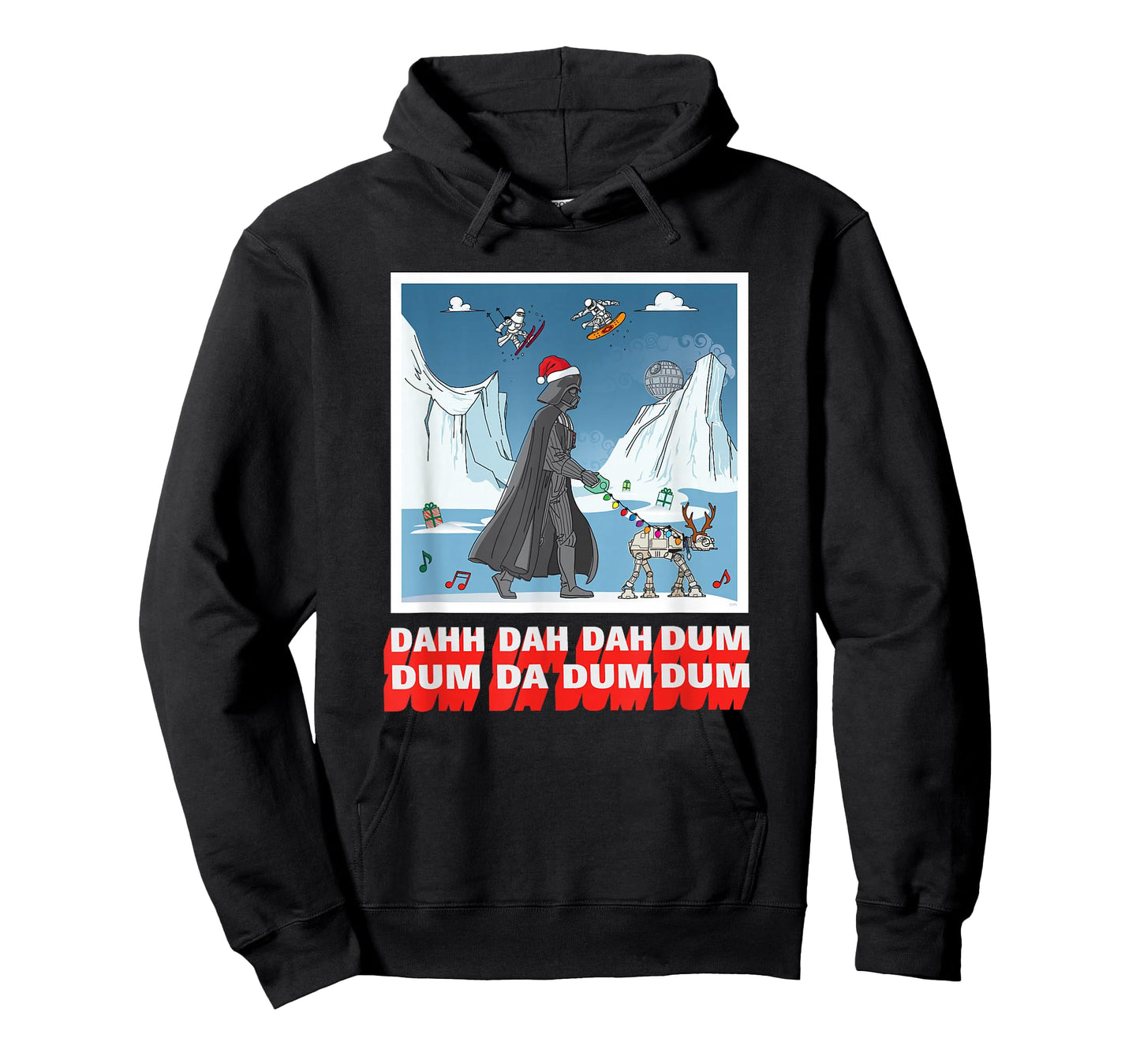Star Wars Darth Vader AT-AT Dog Walker Christmas Holiday T-Shirt