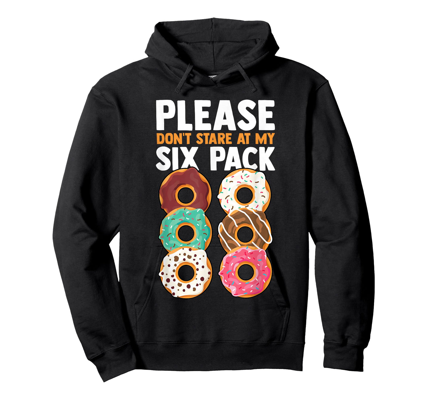Please Don't Stare at My Six Pack Fake Muscle Donuts Abs Gym T-Shirt