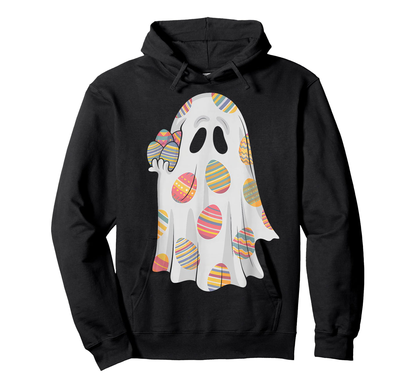 Funny Rainbow Boo Egg Bunny Happy Easter Day Spooky Season T-Shirt