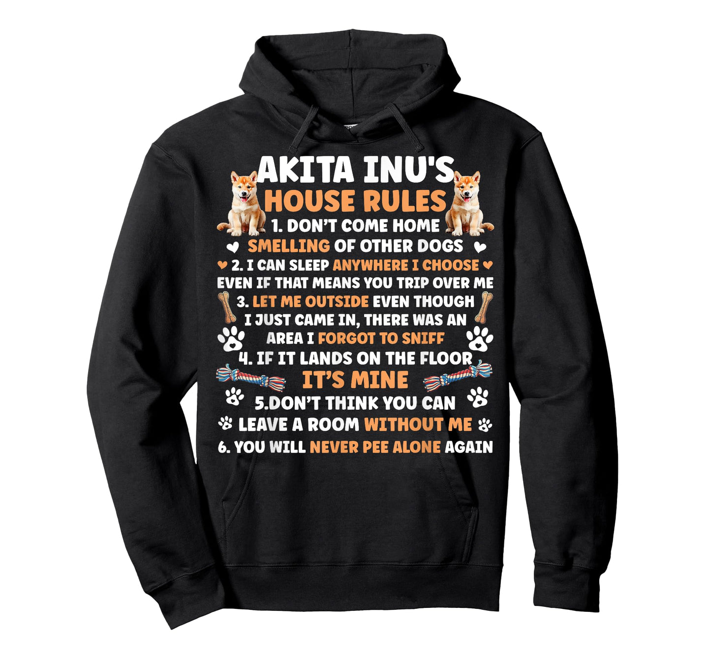 Akita Inu's House Rules Akita Inu Lover Akita Inu Owner T-Shirt