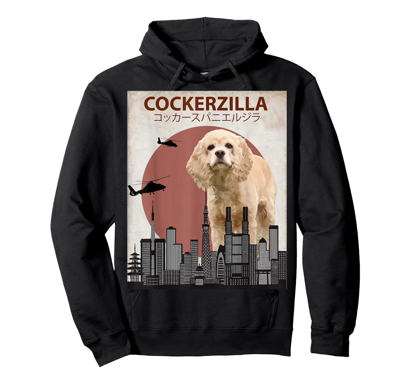 Cockerzilla Funny Cocker Spaniel T-Shirt | Dog Lovers Gift T-Shirt