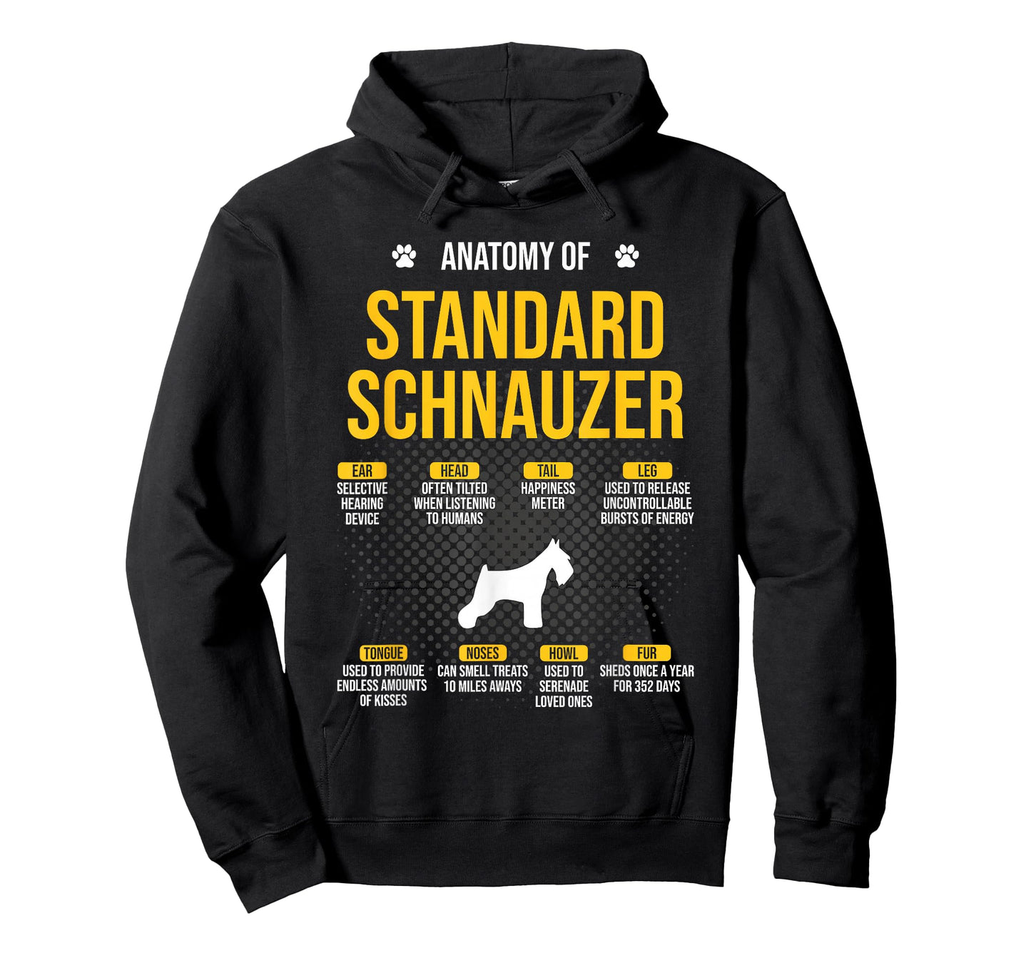 Anatomy Of Standard Schnauzer Dog Lover T-Shirt