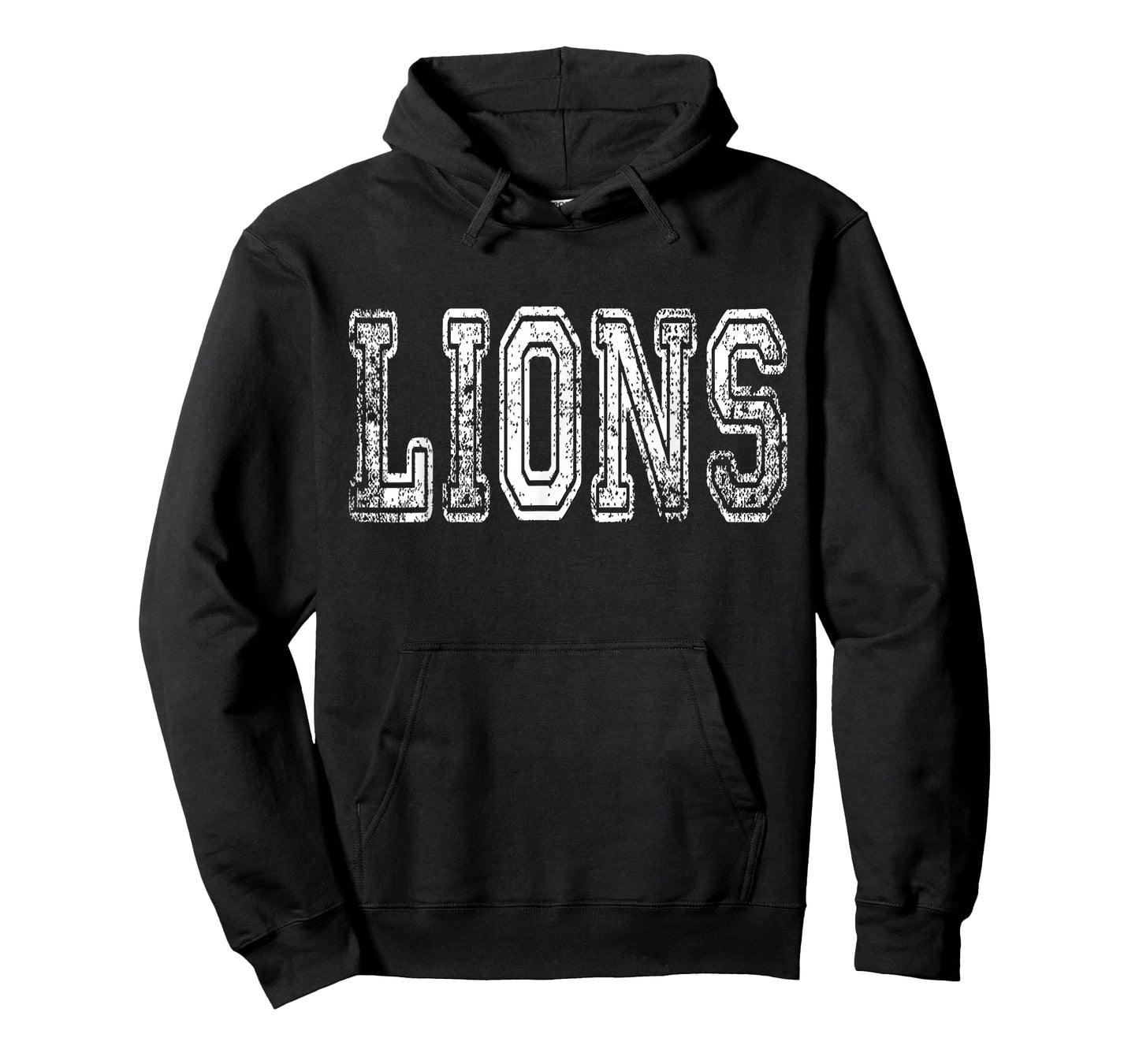 Lions Mascot Distressed Vintage School Sports Name Fans T-Shirt