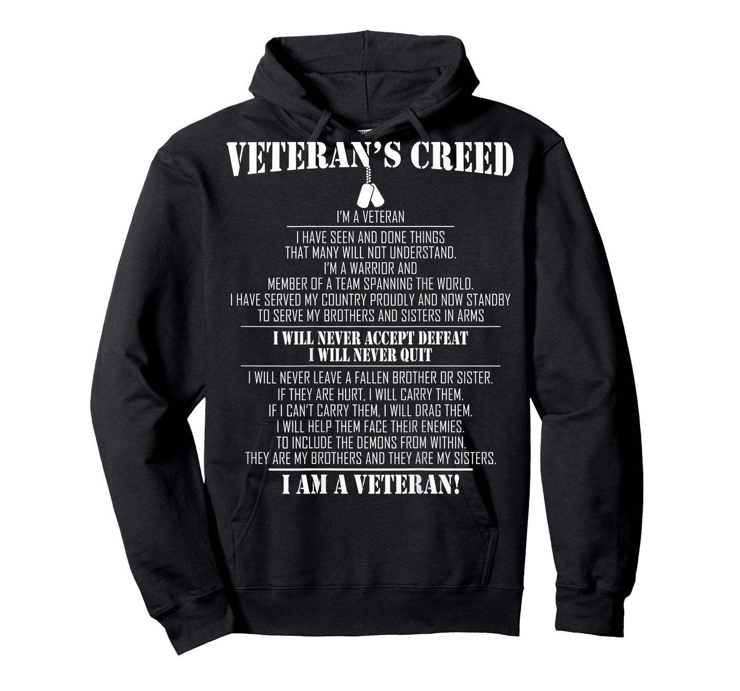 Veteran's creed I'm a veteran T-Shirt