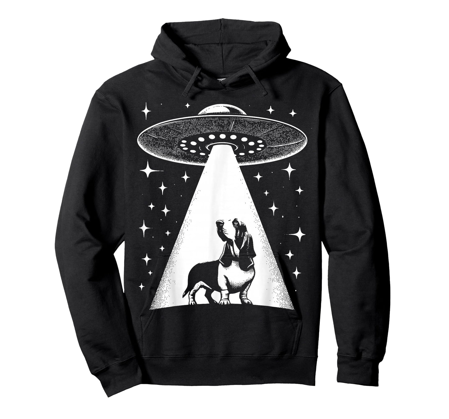 Basset Hound Mom Dad Dog - Funny Alien UFO T-Shirt