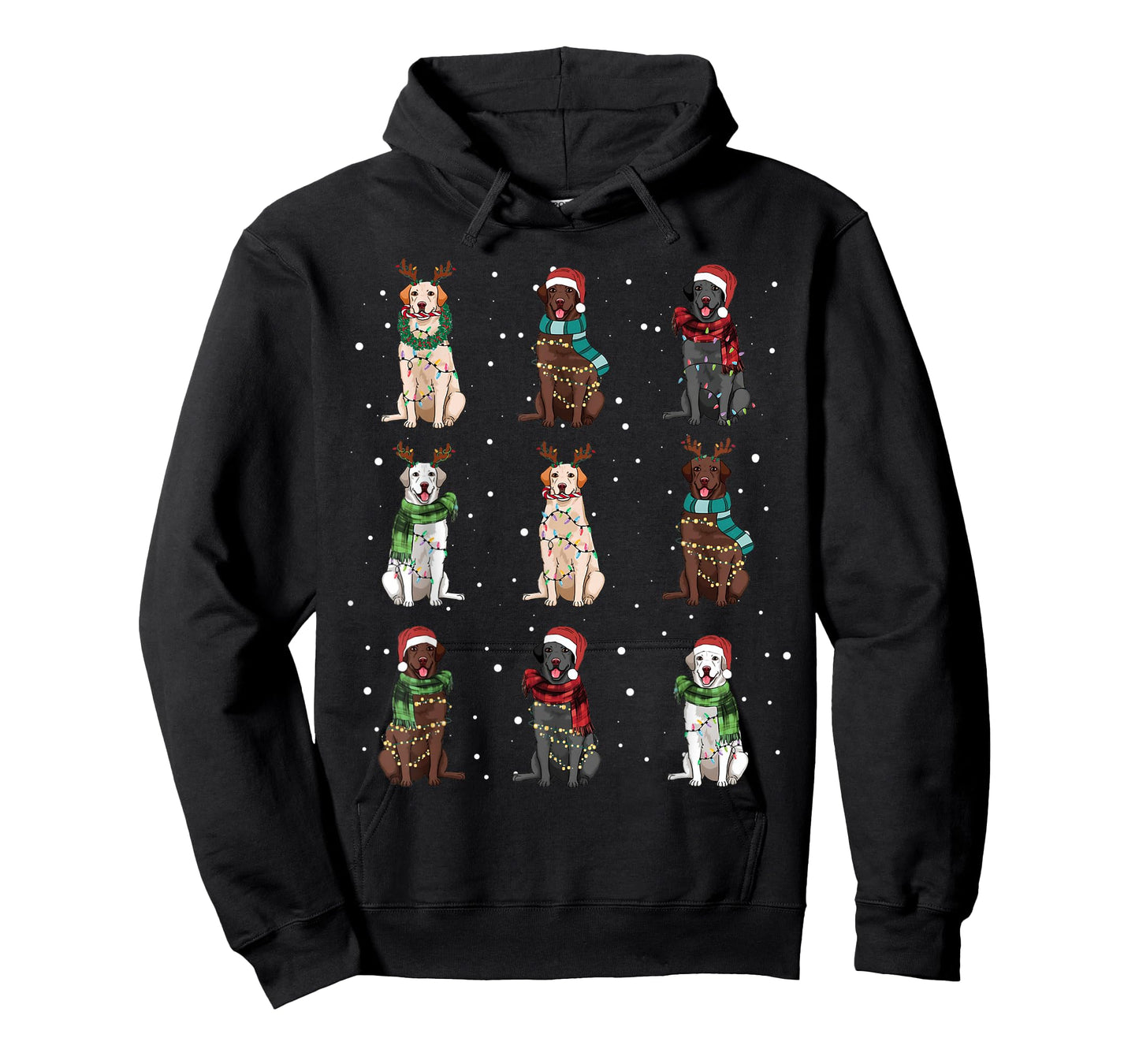 Christmas Lights Labrador Dog Lover Funny Xmas Dogs PJ Gifts T-Shirt