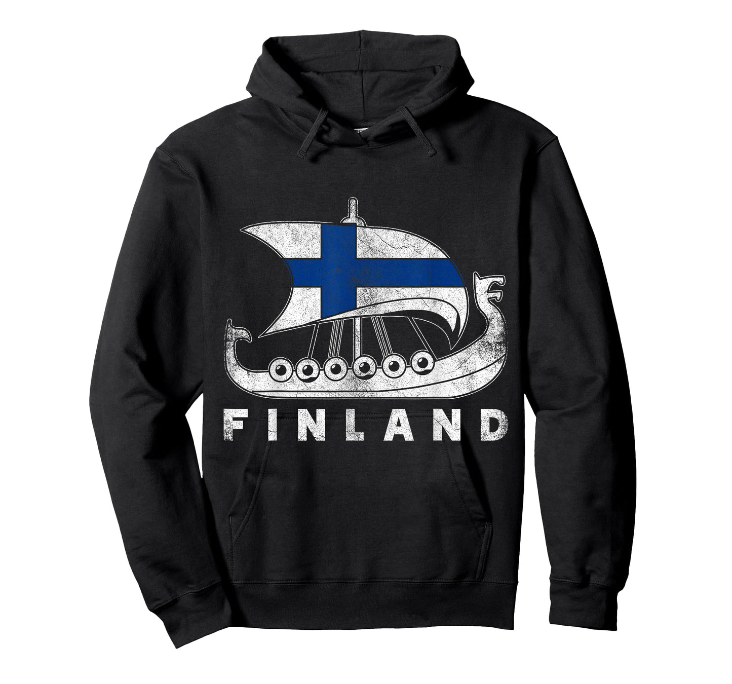 Finnish Tees & Gifts Unisex-Adults Black Cotton Viking Themed T-Shirt