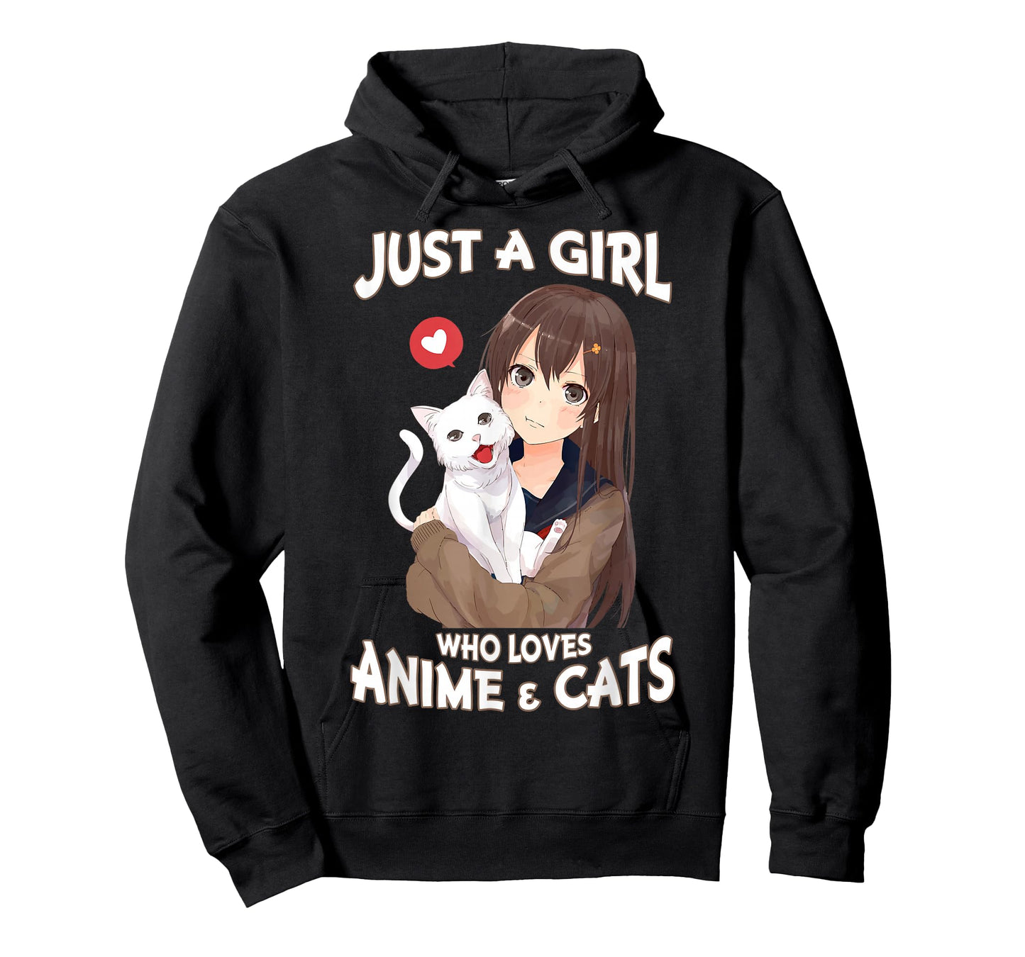 Just A Girl Who Loves Anime & Cats for Teen Girls T-Shirt Small
