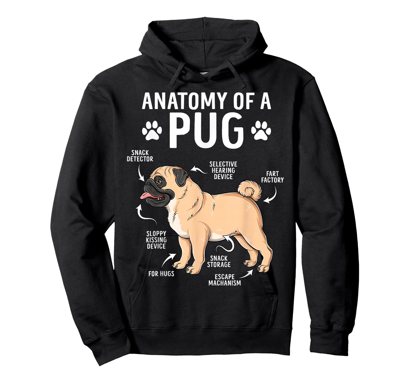 Anatomy of A Pug Funny Dog Lover Pug T-Shirt