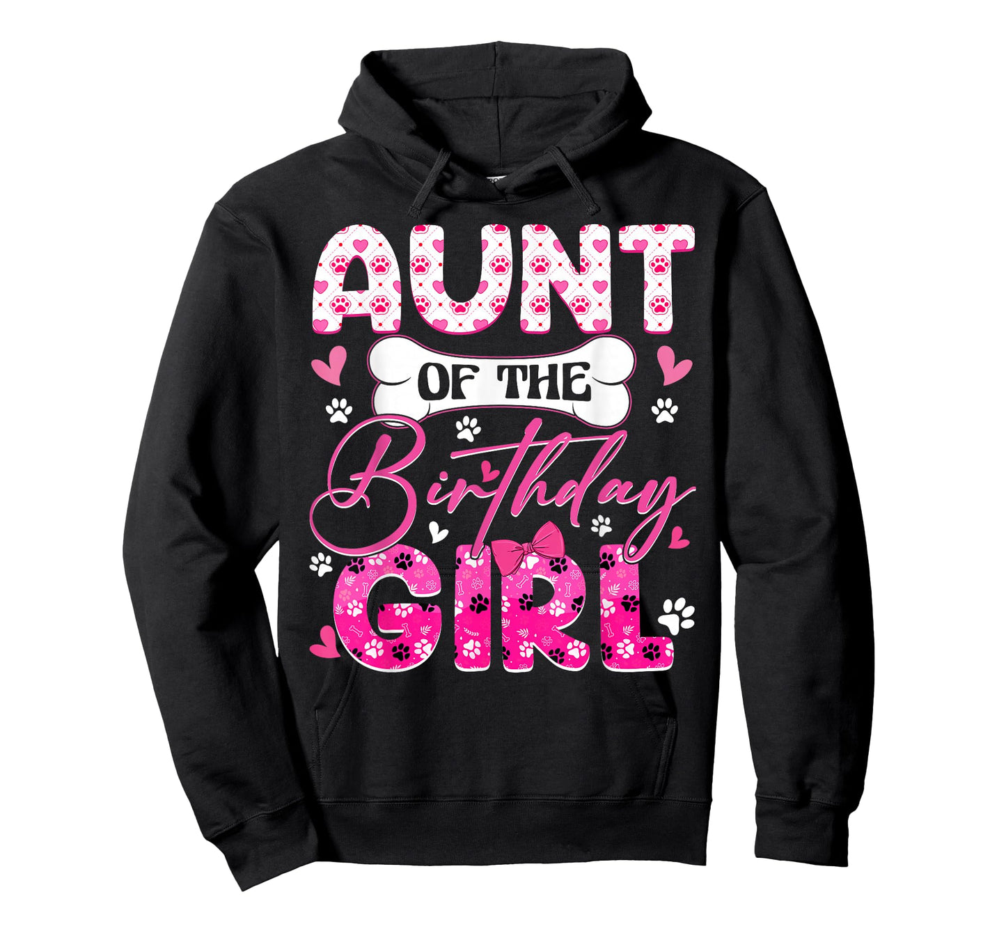 Aunt Of The Birthday Girl Dogs Paw Theme Family Bday Party T-Shirt
