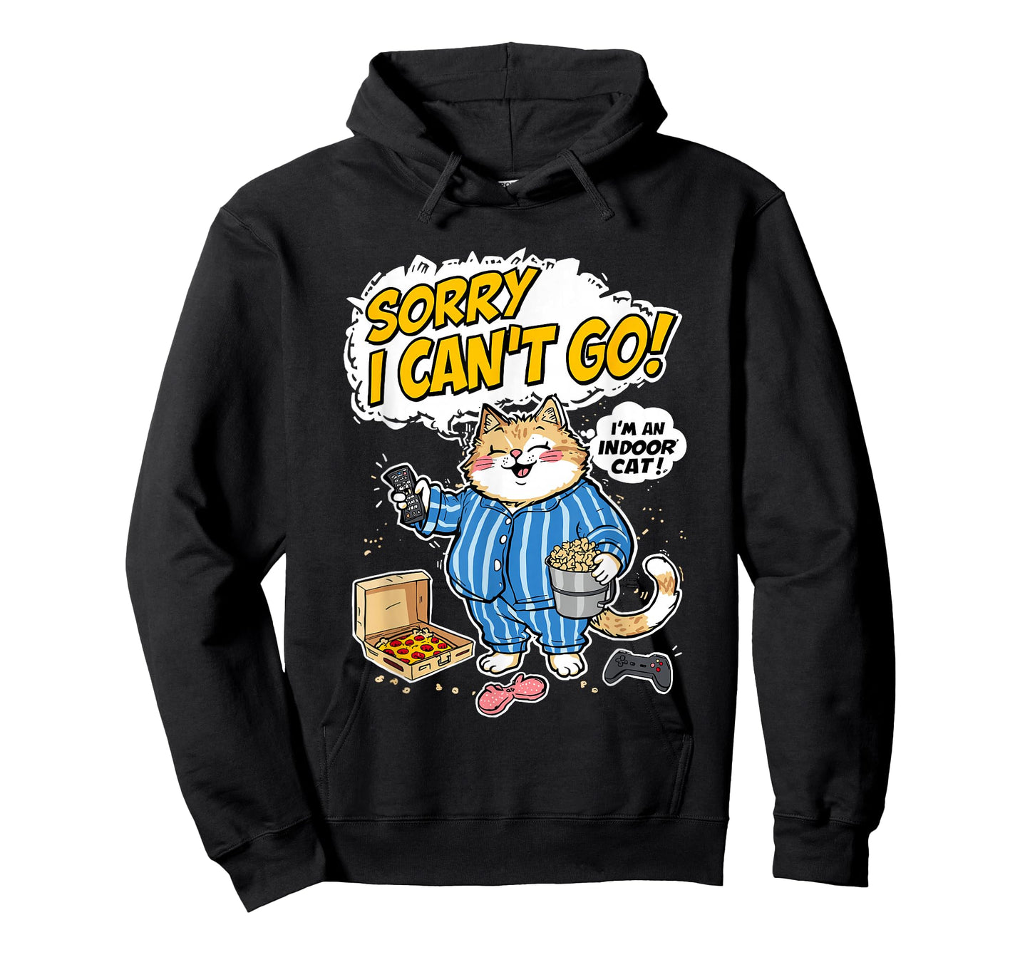 Sorry I Can't Go I'm an Indoor Cat Funny Kitten Pet Lover T-Shirt