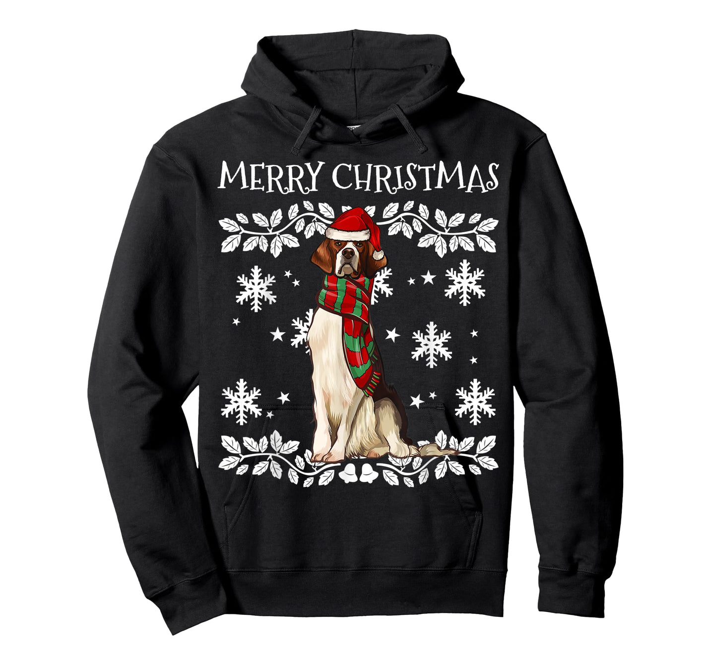 Merry Christmas Ornament Irish Red White Setter Xmas Santa T-Shirt