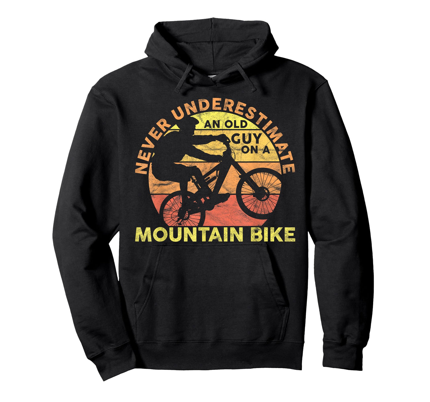 Never Underestimate An Old Guy On A Mountain Bike Cycling T-Shirt