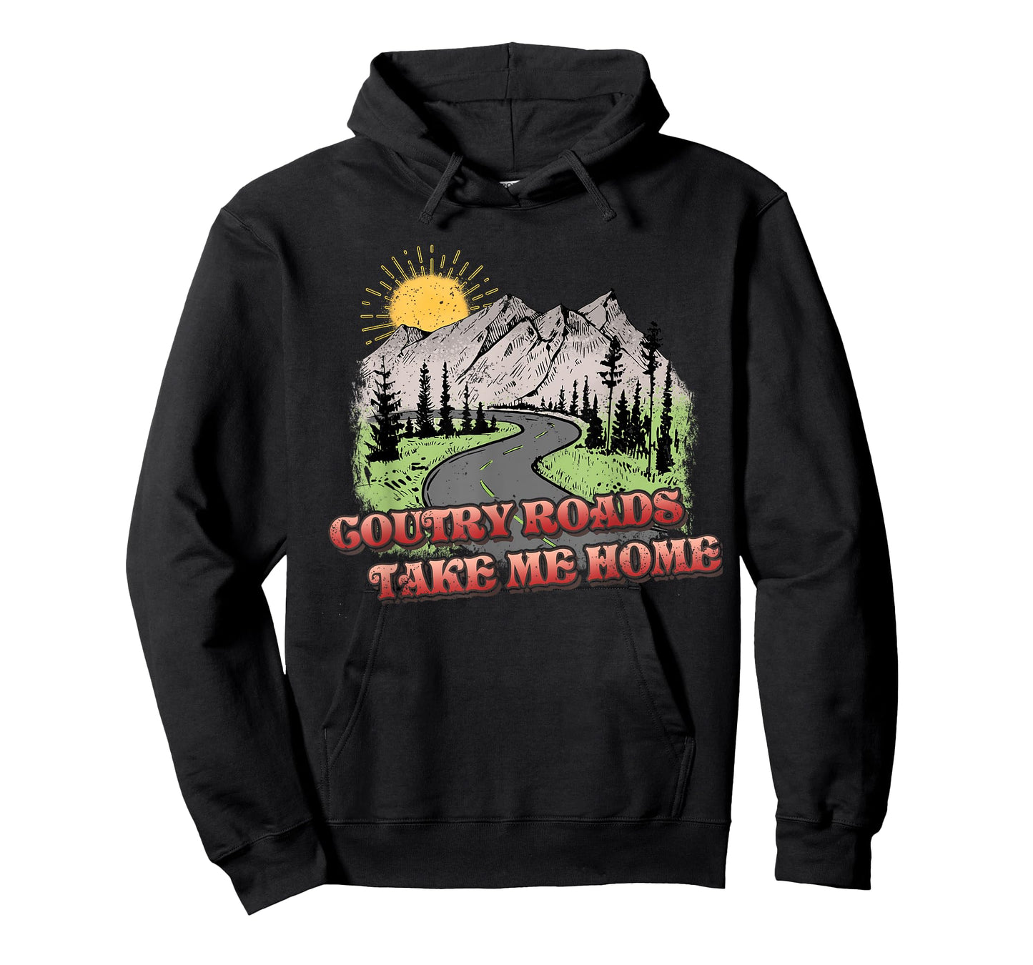 Country Roads Take Me Home Hiking Mountain T-Shirt