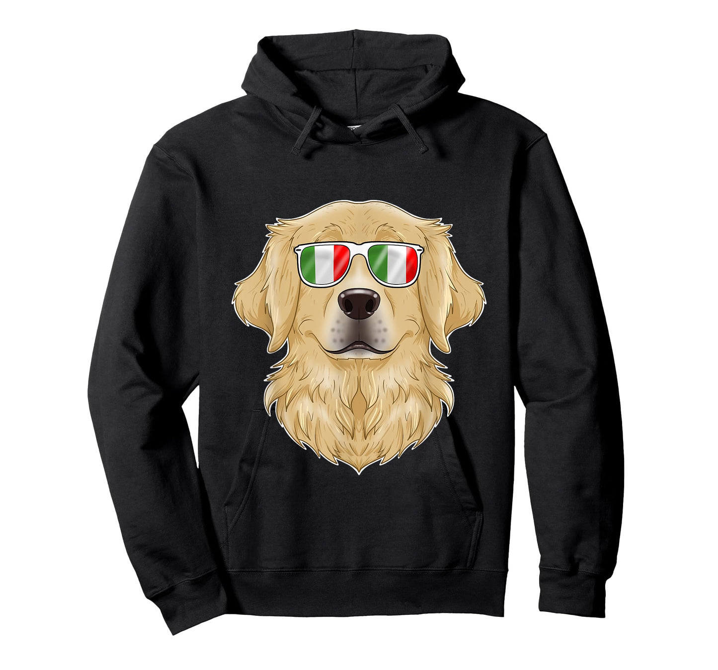 Golden Retriever Italy Sunglasses I Italian Flag T-Shirt