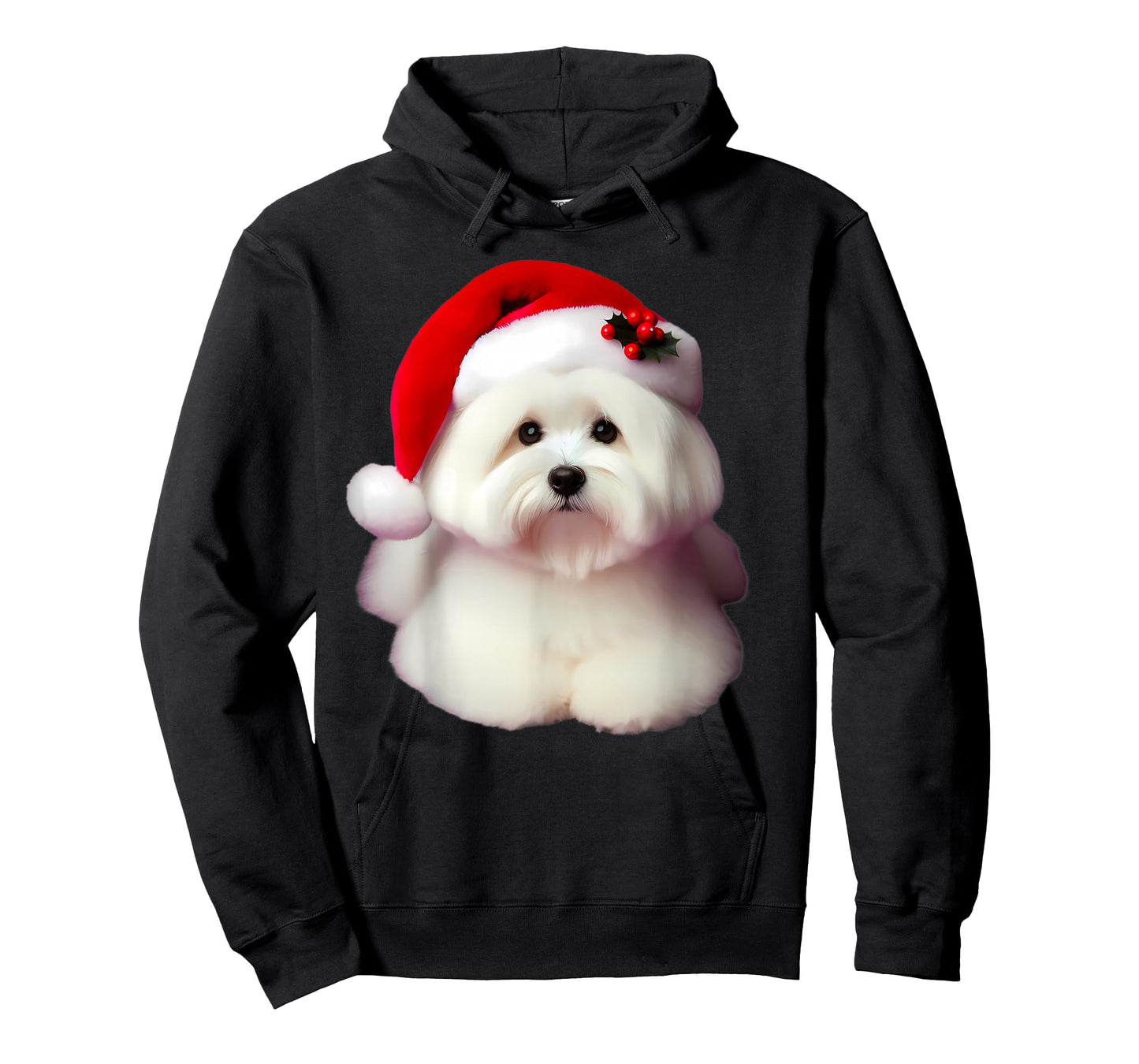 Coton de Tulear With Santa Hat Christmas Dog Owner Lover Mom T-Shirt