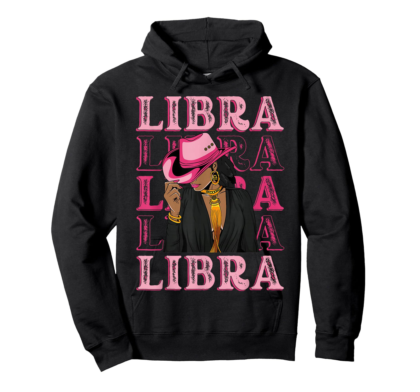 Libra Western Black Cowgirl African American Zodiac T-Shirt