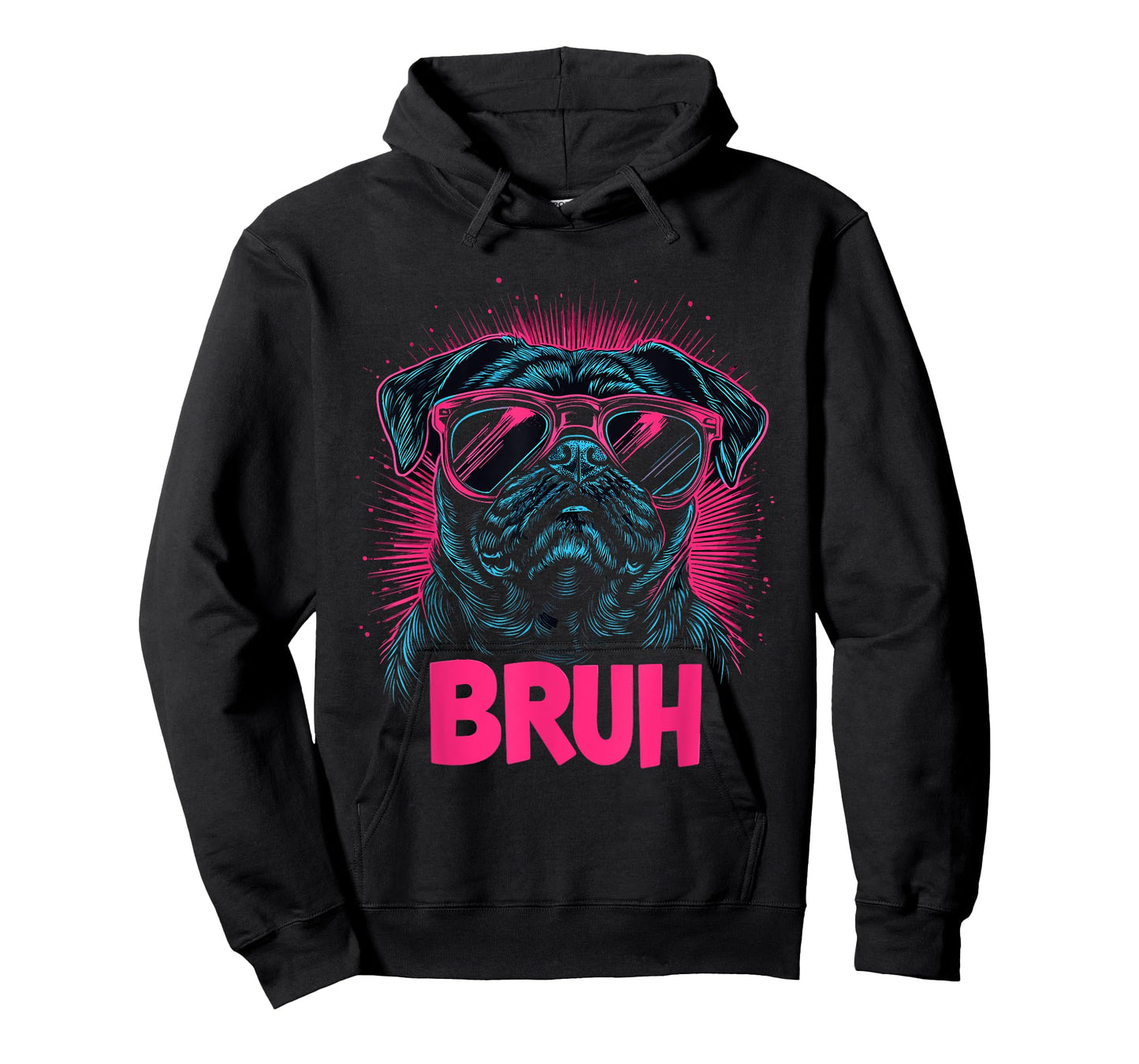 Pug says Bruh, Adorable Dog Funny Humor Fashion Men Kids T-Shirt