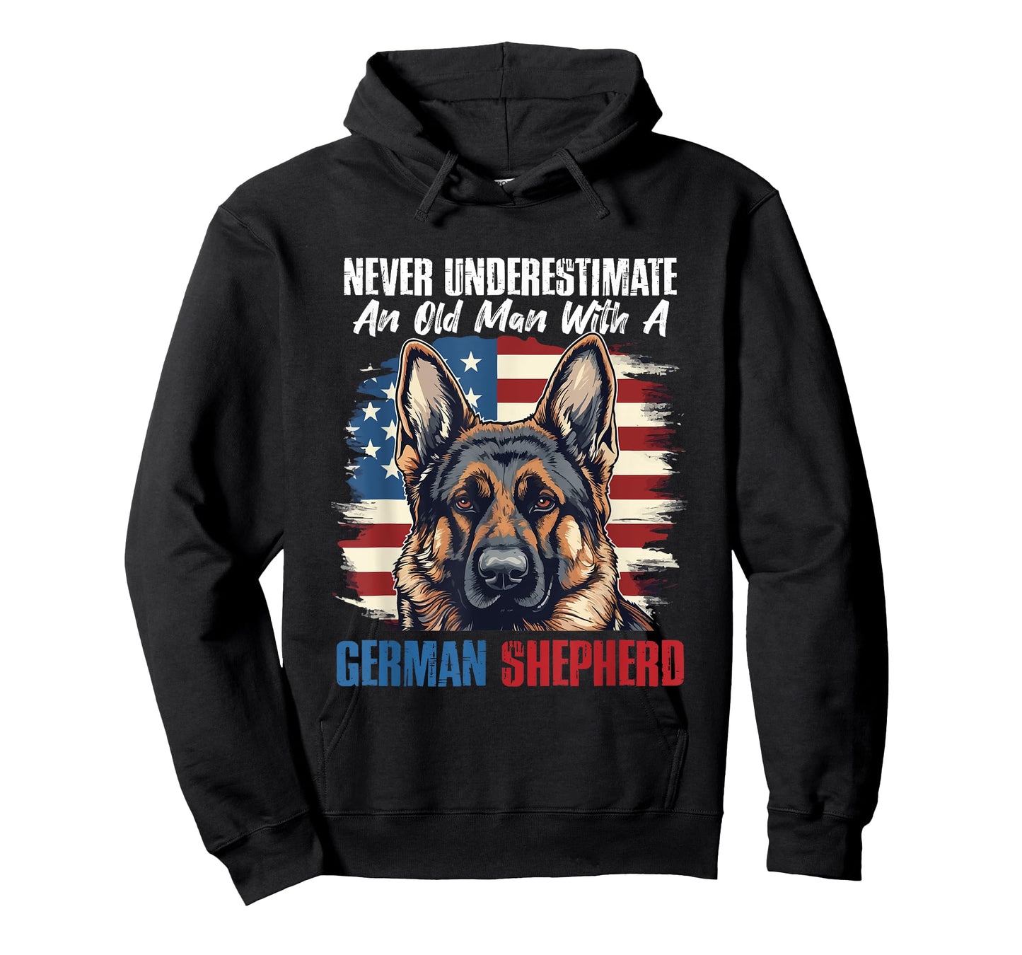 German Shepherd Dog Breed Never Underestimate an Old Man T-Shirt