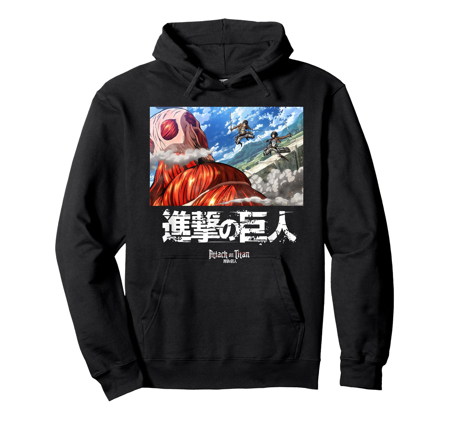 Attack on Titan Fighting Colossal Titan Scene Anime T-Shirt