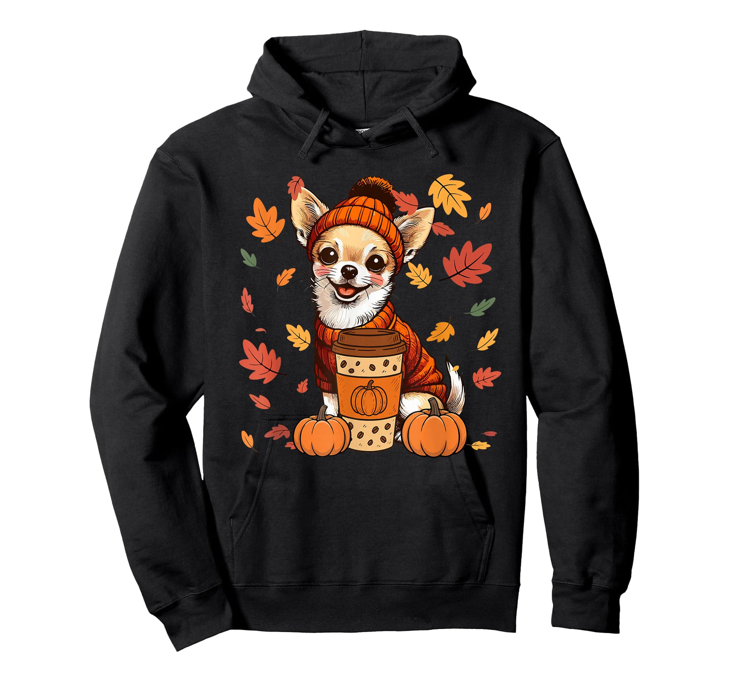Chihuahuas Wearing Sweater Coffee Thanksgiving Autumn Owner T-Shirt