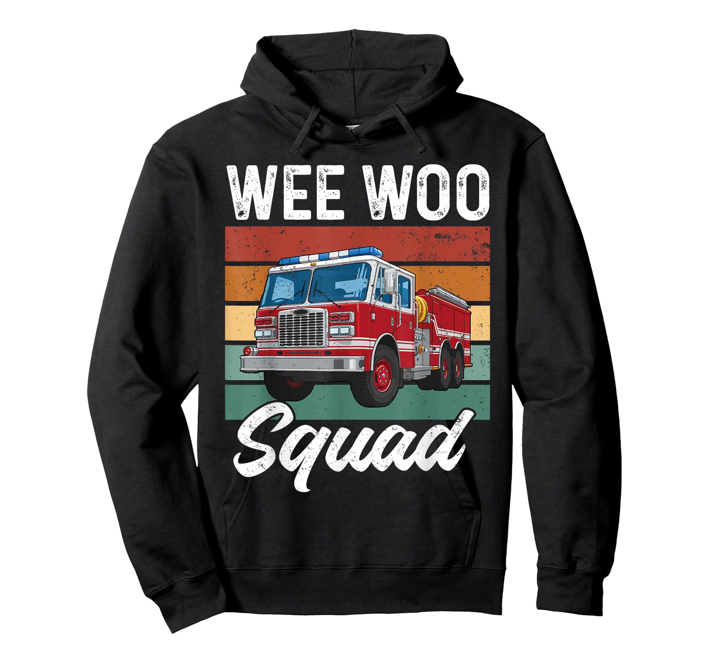 Wee Woo Squad Funny Fire Truck Lovers Firefighter Vintage T-Shirt