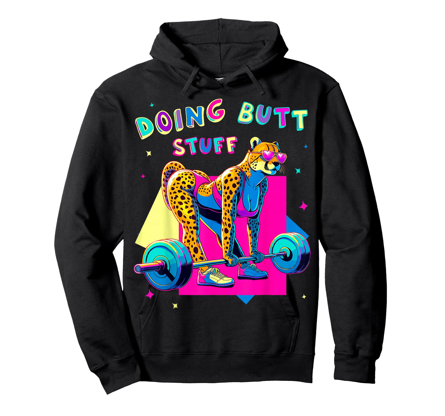 Doing Butt Stuff Cheetah Bodybuilder Gym Jokes Motivation T-Shirt