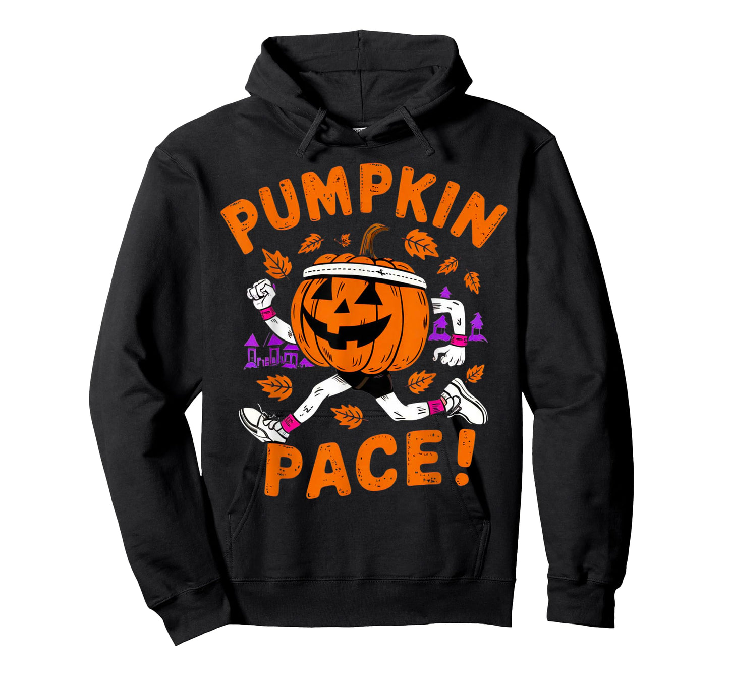 Funny Runner Costume Halloween Pumpkin Running Marathon Team T-Shirt