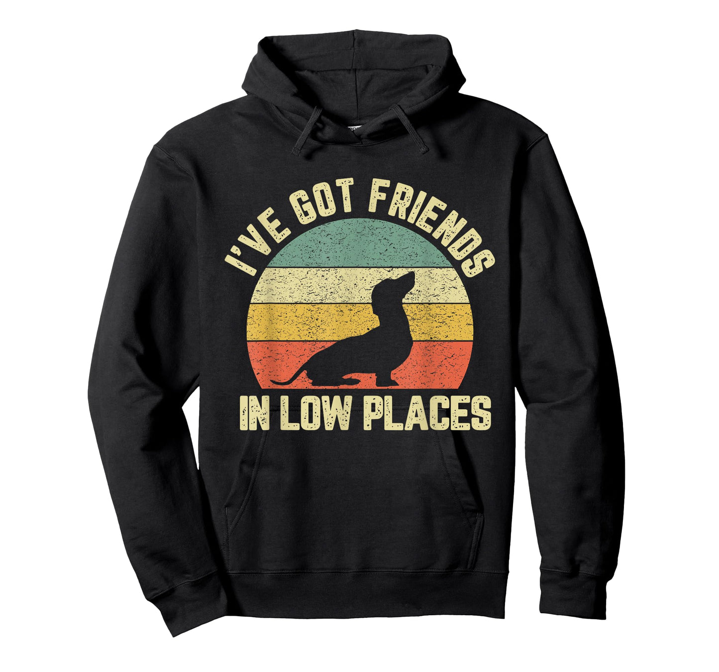 Vintage Dachshund Funny Weiner Dog Friends in Low Places T-Shirt