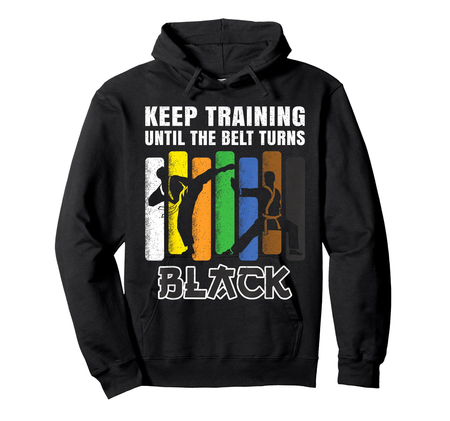 Keep Training Until The Belt Turns Black Karate Men Boys T-Shirt
